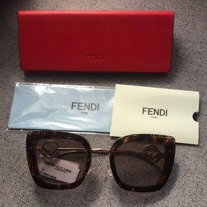 Fendi 51mm classic logo cat eye sunglasses